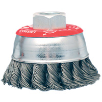 High-Performance Knot Twisted Cup Brush, 3" Dia. x 10mm x 1.25" Arbor M & M Nord Ouest Inc