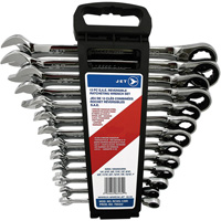 Long Pattern Reversible Wrench Set, Ratcheting Combination, 13 Pieces, Imperial M & M Nord Ouest Inc