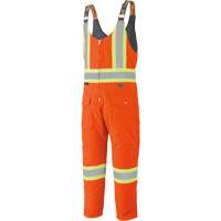 5538 High Visibility Quilted Duck Overalls, Cotton, X-Large, High Visibility Orange M & M Nord Ouest Inc