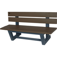 Bancs de parc d'ext&eacute;rieur, Plastique recycl&eacute;, 60" lo x 22-13/16" la x 29-13/16" h, Ombre M & M Nord Ouest Inc