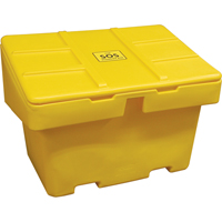 Salt Sand Container SOS™, With Hasp, 42" x 29" x 30", 11 cu. Ft., Yellow ND702 | M & M Nord Ouest Inc