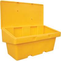 Contenants pour sel & sable SOS, Avec Moraillon, 72" x 36" x 36", 36 pi³, Jaune M & M Nord Ouest Inc