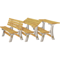 Basics<sup>®</sup> Flip Top Park Bench / Table, Plastic, 96" L x 26" W x 34" H, Sand NJ438 | M & M Nord Ouest Inc