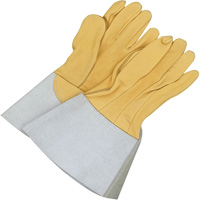 Gants de soudage &agrave; l'arc TIG en cuir de daim retourn&eacute; Gander Brand, Cuir fleur de daim, Taille 10 M & M Nord Ouest Inc