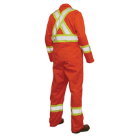 Unlined Safety Coveralls, Large, High Visibility Orange M & M Nord Ouest Inc