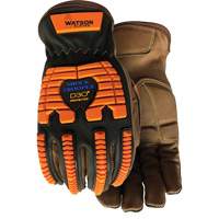 Drill Sergeant Impact Gloves, Large, Grain Leather Palm, Slip-On Cuff M & M Nord Ouest Inc