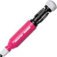Original Pink 15-in-1 Multi-Bit Screwdriver, 8-37/50" L, Textured Handle M & M Nord Ouest Inc