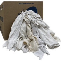 Wiper Rags Box, Ganzie, White, 20 lbs. NKC093 | M & M Nord Ouest Inc
