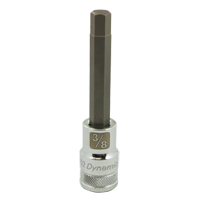 Longue douille &agrave; embout SAE, 3/8" x 3,94" lo, Prise 1/2" M & M Nord Ouest Inc