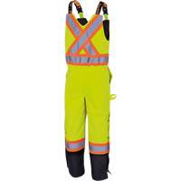5041BB Waterproof Quilted Bib Pants, Polyester, Large, High Visibility Lime-Yellow M & M Nord Ouest Inc