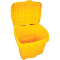 Salt & Sand Storage Bins, With Hasp, 21" x 27" x 26", 4.24 cu. ft., Yellow M & M Nord Ouest Inc