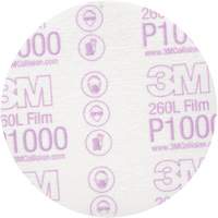 Hookit Finishing Film Disc, 5" Dia., P1000 Grit, Aluminum Oxide M & M Nord Ouest Inc
