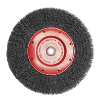 Brosses &eacute;conomiques &agrave; fils cr&ecirc;p&eacute;s - Face &eacute;troite, 6" dia., Fils 0.014, Arbre 2" M & M Nord Ouest Inc