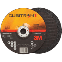 Cubitron II Depressed Centre Grinding Wheels, 4" x 1/4", 3/8" Arbor, Type 27 M & M Nord Ouest Inc