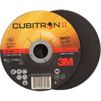 Cut-Off Wheels - CubitronII, 5" x 0.045", 7/8" Arbor, Type 27, Ceramic, 12250 RPM M & M Nord Ouest Inc