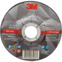 Silver Cut-Off Wheel, 4-1/2" x 0.045", 7/8" Arbor, Type 27, Ceramic, 13300 RPM M & M Nord Ouest Inc