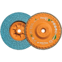 Enduro-Flex Alu Spin-On Flap Disc, 6" x 5/8"-11, Type 27, 40 Grit, Zirconia Alumina M & M Nord Ouest Inc
