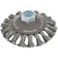 AllSteel Wire Brush, 5" Dia., 0.02" Fill, 5/8"-11 Arbor, Steel M & M Nord Ouest Inc