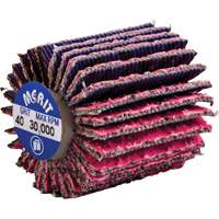 Mini-meule &agrave; lamelles filet&eacute;es, C&eacute;ramique d'alumine, Grain 40, 1" x 1" x 1/4"-20 M & M Nord Ouest Inc