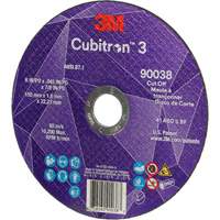 Cubitron 3 Cut-Off Wheel, 6" x 0.045", Type T27, Ceramic, 10200 RPM M & M Nord Ouest Inc