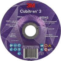 Cubitron™ 3 Cut-Off Wheel, 5" x 0.045", 7/8" Arbor, Type T27, Ceramic, 12250 RPM NY551 | M & M Nord Ouest Inc