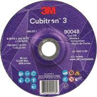 Cubitron 3 Cut-Off Wheel, 6" x 0.045", 7/8" Arbor, Type T27, Ceramic, 10200 RPM M & M Nord Ouest Inc
