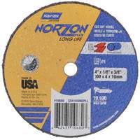 NorZon Plus SGZ CA Small Diameter Cut-Off Wheel, 4" x 1/8", 3/8" Arbor, Type 01/41, Ceramic Alumina, 19100 RPM M & M Nord Ouest Inc