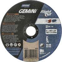 Gemini RightCut Right Angle Cut-Off Wheel, 6" x 0.045", 7/8" Arbor, Type 01/41, Aluminum Oxide, 10185 RPM M & M Nord Ouest Inc