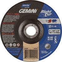 Gemini RightCut Right Angle Cut-Off Wheel, 6" x 0.045", 7/8" Arbor, Type 27/42, Aluminum Oxide, 10185 RPM M & M Nord Ouest Inc