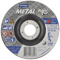 Metal RightCut Right Angle Cut-Off Wheel, 4-1/2" x 0.045", 7/8" Arbor, Type 27, Aluminum Oxide, 13580 RPM M & M Nord Ouest Inc