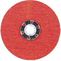 Disque de verrouillage en fibres avec fixation Speed-Change, 4-1/2" dia., Grain 24, C&eacute;ramique d'alumine M & M Nord Ouest Inc