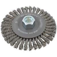 ALLSTEEL Wheel Wire Brush, 6" Dia., 0.02" Fill, 5/8"-11 Arbor M & M Nord Ouest Inc