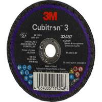 Cubitron 3 Cut-Off Wheel, 3" x 0.063", 3/8" Arbor, Ceramic M & M Nord Ouest Inc