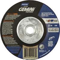 Gemini Flexible A AO Grinding and Cutting Wheel, 4-1/2" x 1/8", 5/8"-11 Arbor, Type 29, Aluminum Oxide, 13580 RPM M & M Nord Ouest Inc