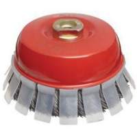 Knotted Wire Cup Brush with Protective Guard, 2-3/4" Dia. x 5/8"-11 Arbor M & M Nord Ouest Inc