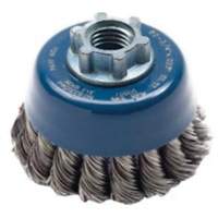 Knotted Wire Cup Brush, 2-3/4" Dia. x 5/8"-11 Arbor M & M Nord Ouest Inc