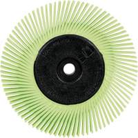 Brosse radiale en soies de pr&eacute;cision type A PN-RB avec adaptateur Scotch-Brite , C&eacute;ramique, Grain 50+, 6" dia. M & M Nord Ouest Inc