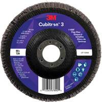 Cubitron 3 Conical  Flap Disc 1169F, 5" x 7/8", Type T29, 80+ Grit, Ceramic M & M Nord Ouest Inc