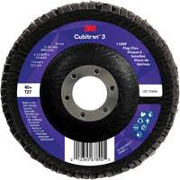 Cubitron 3 Flat Flap Disc 1169F, 4-1/2" x 7/8", Type T27, 40+ Grit, Ceramic M & M Nord Ouest Inc