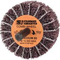 Standard Abrasives Buff and Blend Combi-Wheel 898001, 2" Dia. x 1" W, 1/4" Arbor, Aluminum Oxide M & M Nord Ouest Inc