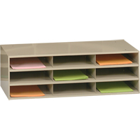 Data Organizers, Stationary, 9 Slots, Steel, 33-3/4" W x 11-5/8" D x 10-3/4" H M & M Nord Ouest Inc