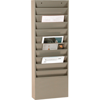 Literature Storage Racks, Stationary, 11 Slots, Steel, 13-1/4" W x 4-1/8" D x 36" H M & M Nord Ouest Inc