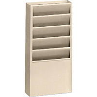 Literature Storage Racks, Stationary, 5 Slots, Steel, 9-3/4" W x 4-1/8" D x 21" H M & M Nord Ouest Inc