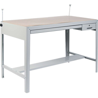 Precision Drafting Table Base, 56-3/8" W x Grey M & M Nord Ouest Inc