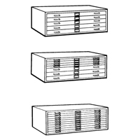 Steel Plan Files, 5 Drawers, 40-3/8" W x 29-3/8" D x 16-1/2" H M & M Nord Ouest Inc