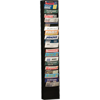 Literature Storage Racks, Stationary, 20 Slots, Steel, 9-3/4" W x 4-1/8" D x 58" H M & M Nord Ouest Inc