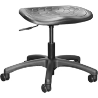 Shoptech Ergonomic Industrial Stools, Mobile, Adjustable, 16" - 21-1/2", Polyurethane Seat, Black M & M Nord Ouest Inc