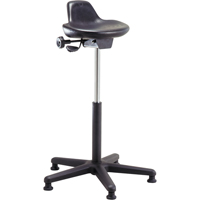Shoptech Ergonomic Industrial Stools, Sit/Stand, Adjustable, 21" - 31", Polyurethane Seat, Black M & M Nord Ouest Inc