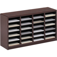 E-Z Stor<sup>®</sup> Literature Organizer, Stationary, 24 Slots, Wood, 40" W x 11-3/4" D x 23" H OE144 | M & M Nord Ouest Inc