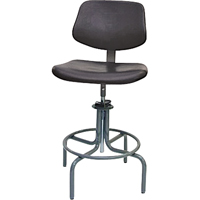 Tabouret rectangulaire avec dos de s&eacute;rie 600, Mobile, Ajustable Hauteur, Capacit&eacute; 250 lb M & M Nord Ouest Inc